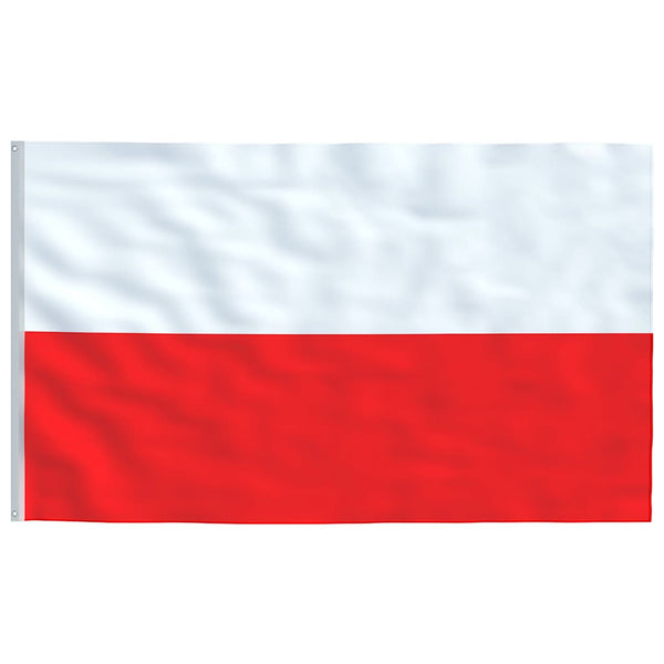 Flagge Polens mit Mast 5,5 m Aluminium