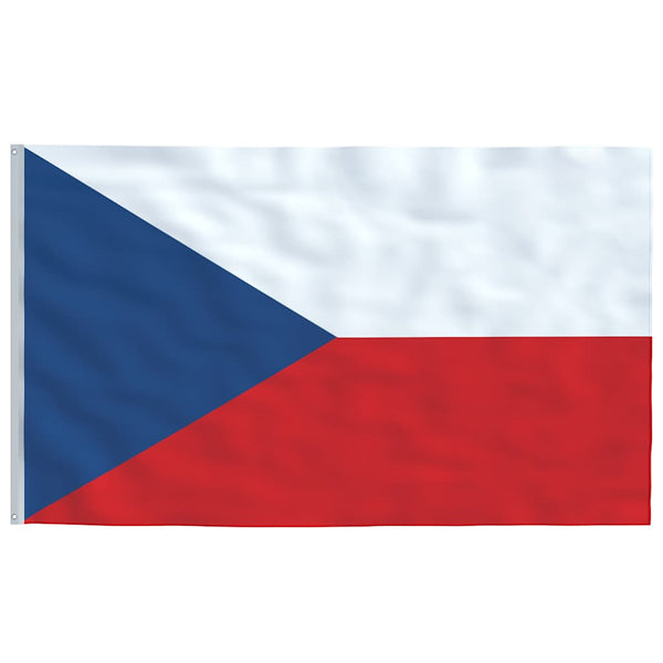 Tschechische Flagge mit Mast 5,5 m Aluminium