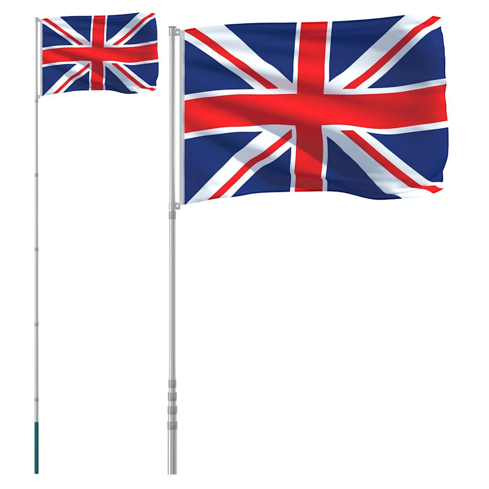 vidaXL Drapeau du Royaume-Uni avec mât 5,5 m Aluminium