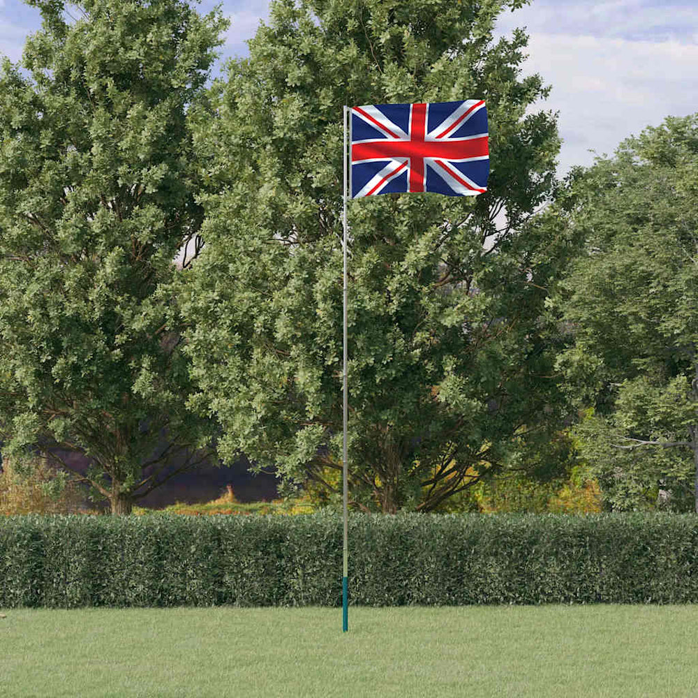 vidaXL Drapeau du Royaume-Uni avec mât 5,5 m Aluminium