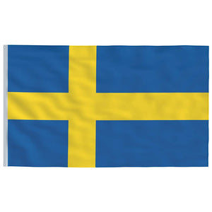 Flagge Schwedens mit Mast 5,5 m Aluminium