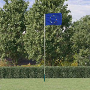 Europaflagge mit Mast 5,5 m Aluminium