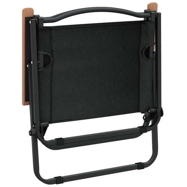 Campingstühle 2er Set Schwarz Oxford-Gewebe
