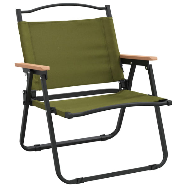 2er Set Campingstühle Grün Oxford-Gewebe