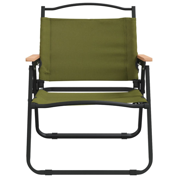 2er Set Campingstühle Grün Oxford-Gewebe