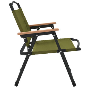 2er Set Campingstühle Grün Oxford-Gewebe