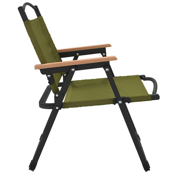 2er Set Campingstühle Grün Oxford-Gewebe