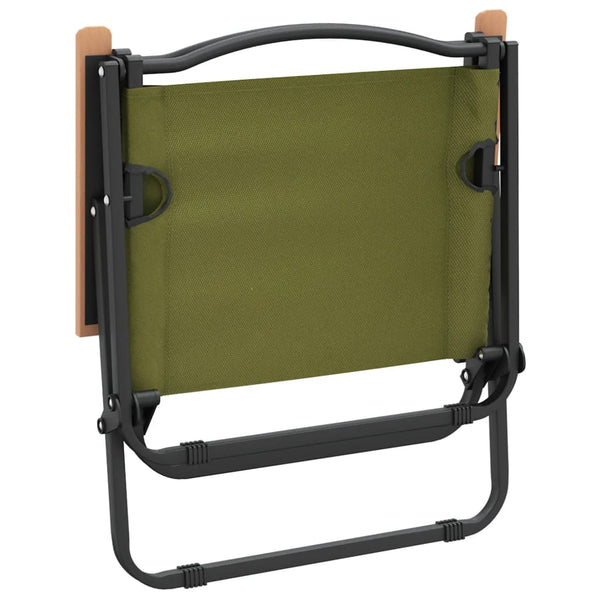 2er Set Campingstühle Grün Oxford-Gewebe