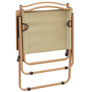 2er Set Campingstühle Beige Oxford-Gewebe