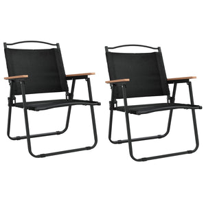 Campingstühle 2er Set, Schwarz