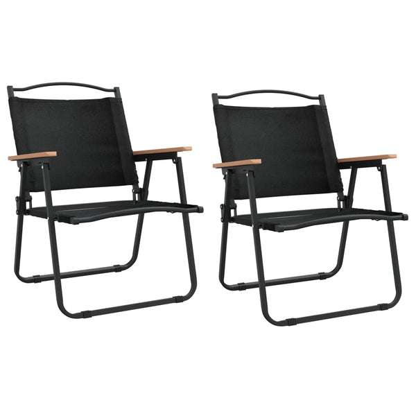 Campingstühle 2er Set, Schwarz