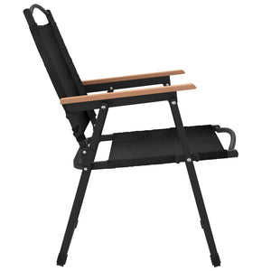 Campingstühle 2er Set, Schwarz