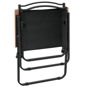 Campingstühle 2er Set, Schwarz
