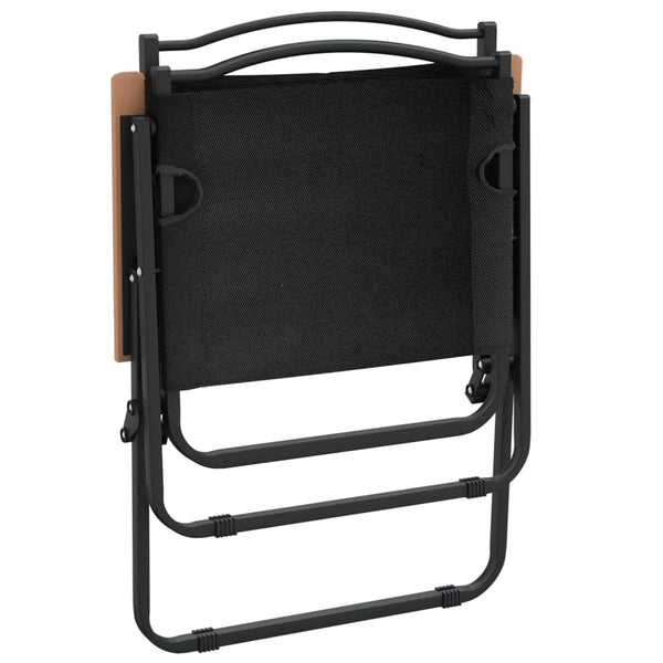 Campingstühle 2er Set, Schwarz
