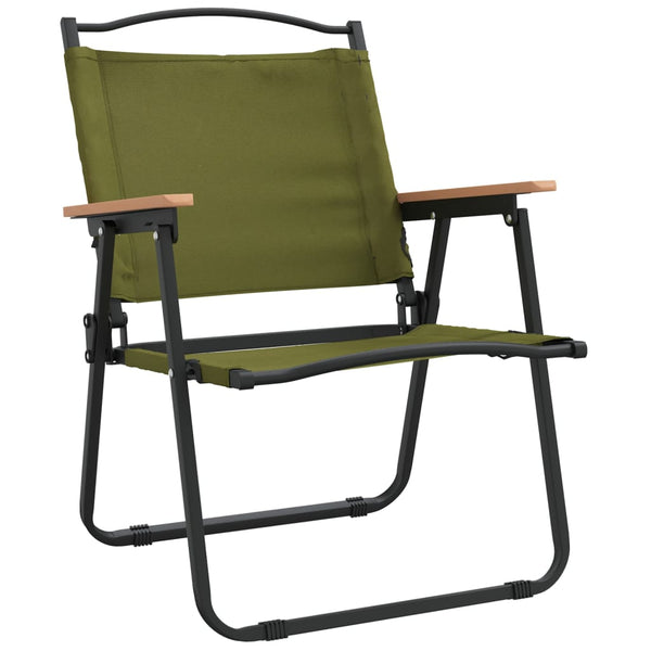 Campingstühle 2er Set Grün Oxford-Gewebe
