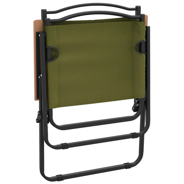 Campingstühle 2er Set Grün Oxford-Gewebe