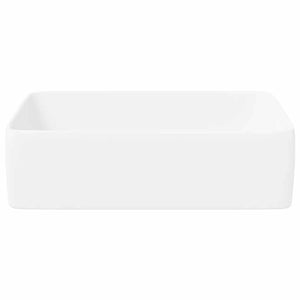 Waschbecken Weiß 48x37x13 cm Keramik Rechteckig