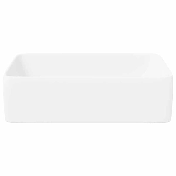 Waschbecken Weiß 48x37x13 cm Keramik Rechteckig