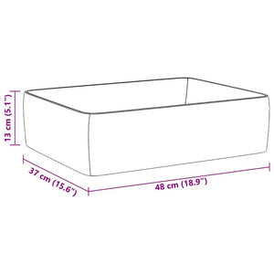Waschbecken Weiß 48x37x13 cm Keramik Rechteckig