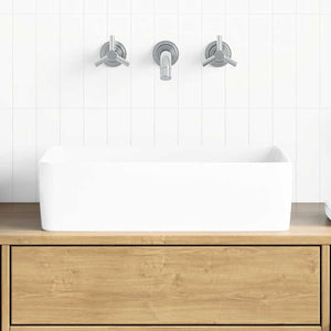 Waschbecken Weiß 48x37x13 cm Keramik Rechteckig