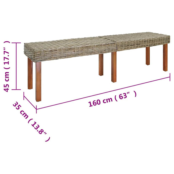Mango Massivholz Bank 160 cm
