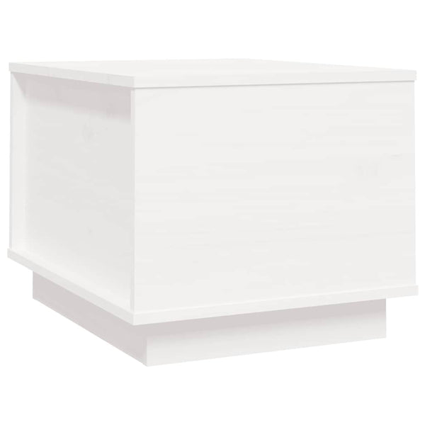 Weißer Couchtisch Kiefer Massivholz 40x50 cm