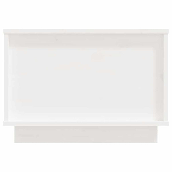 Weißer Couchtisch Kiefer Massivholz 40x50 cm
