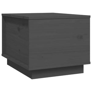 Grauer Couchtisch Kiefer Massivholz 40x50 cm