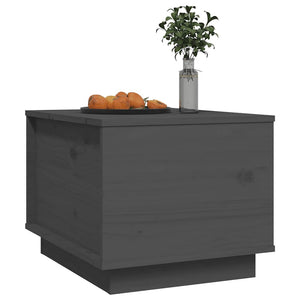 Grauer Couchtisch Kiefer Massivholz 40x50 cm