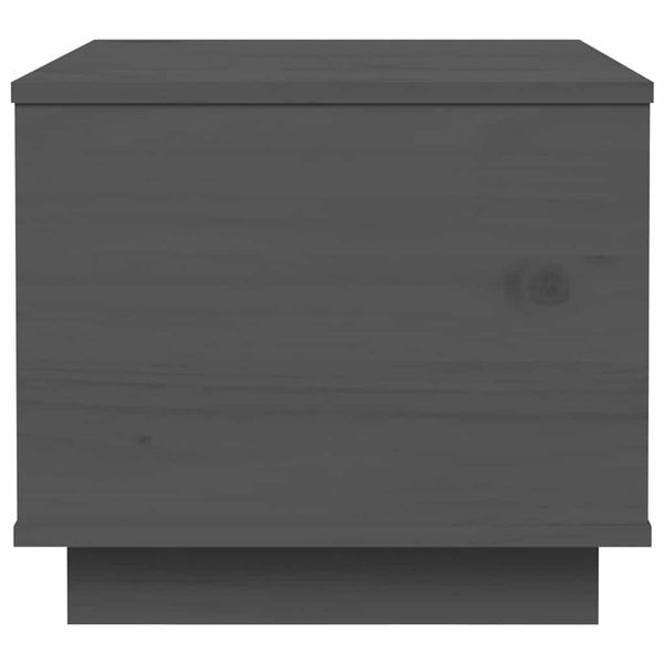 Grauer Couchtisch Kiefer Massivholz 40x50 cm