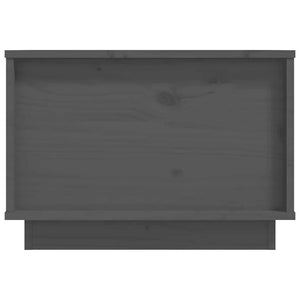 Grauer Couchtisch Kiefer Massivholz 40x50 cm