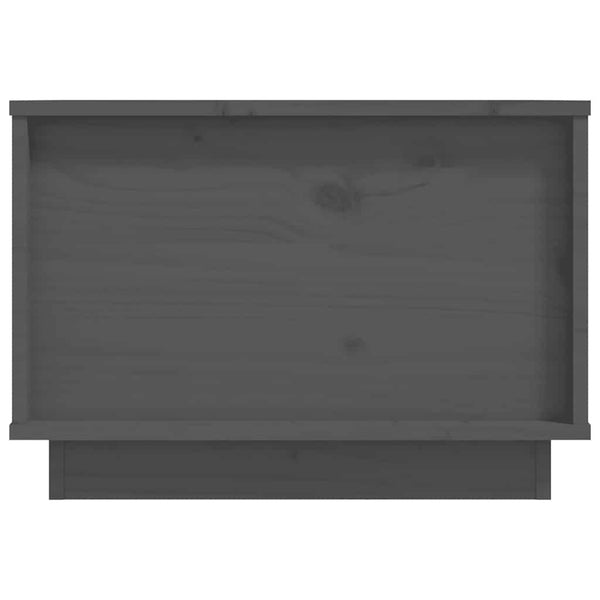 Grauer Couchtisch Kiefer Massivholz 40x50 cm