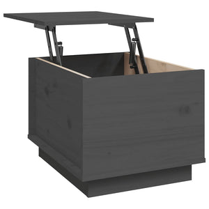 Grauer Couchtisch Kiefer Massivholz 40x50 cm