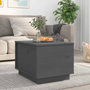 Grauer Couchtisch Kiefer Massivholz 40x50 cm
