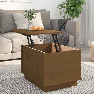 Couchtisch Honigbraun Kiefer Massivholz 40x50 cm