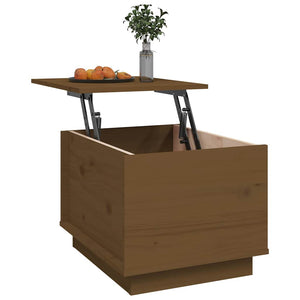 Couchtisch Honigbraun Kiefer Massivholz 40x50 cm