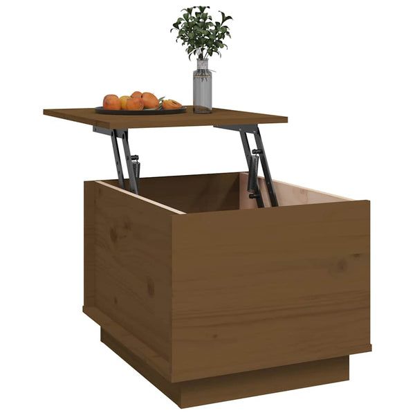 Couchtisch Honigbraun Kiefer Massivholz 40x50 cm