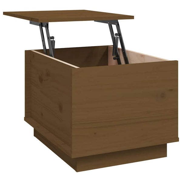 Couchtisch Honigbraun Kiefer Massivholz 40x50 cm