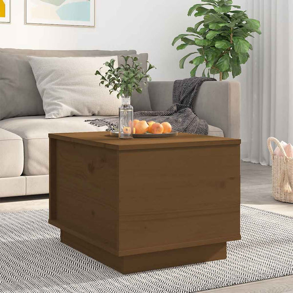 Couchtisch Honigbraun Kiefer Massivholz 40x50 cm
