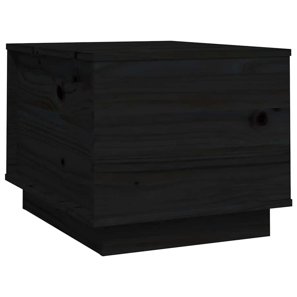 vidaXL Table basse noire 40x50x35 cm Bois de pin massif