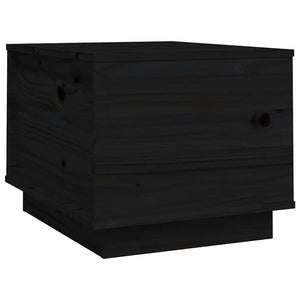 Schwarzer Couchtisch Kiefer Massivholz 40x50 cm