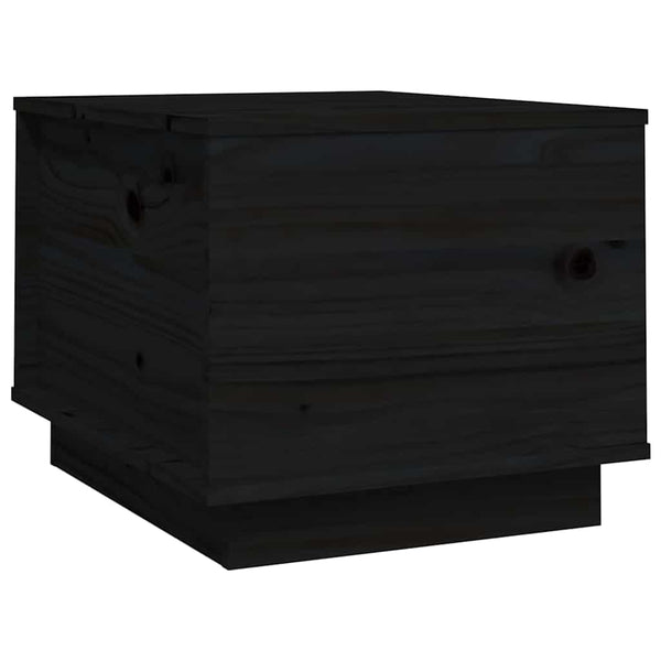 Schwarzer Couchtisch Kiefer Massivholz 40x50 cm