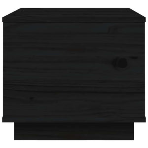 Schwarzer Couchtisch Kiefer Massivholz 40x50 cm