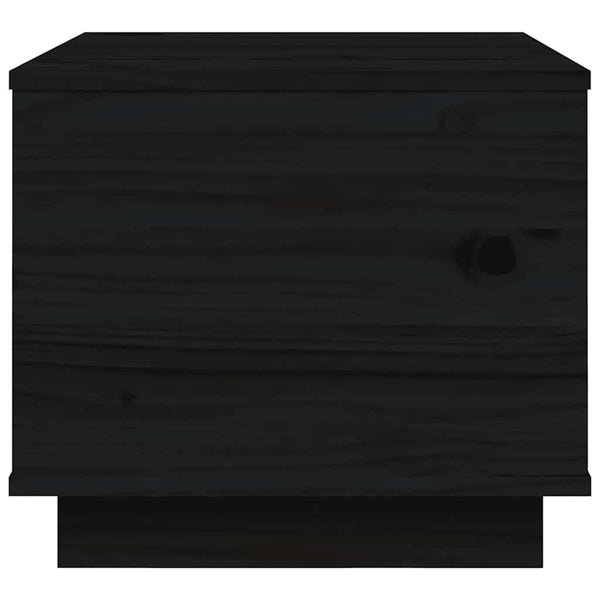 Schwarzer Couchtisch Kiefer Massivholz 40x50 cm