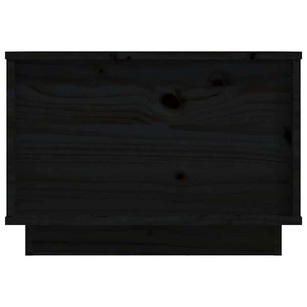 Schwarzer Couchtisch Kiefer Massivholz 40x50 cm