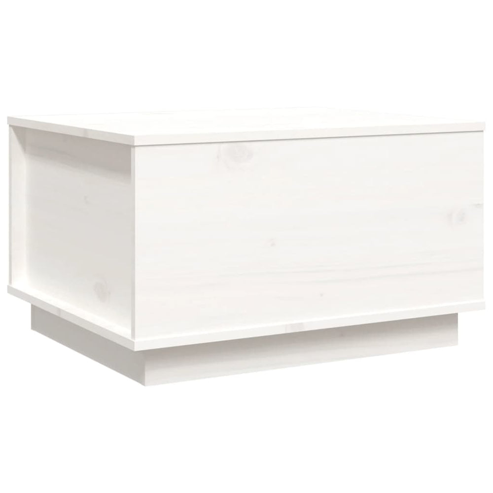 Weißer Couchtisch Kiefer Massivholz 60x50 cm
