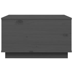Grauer Couchtisch 60x50 cm Kiefer Massivholz