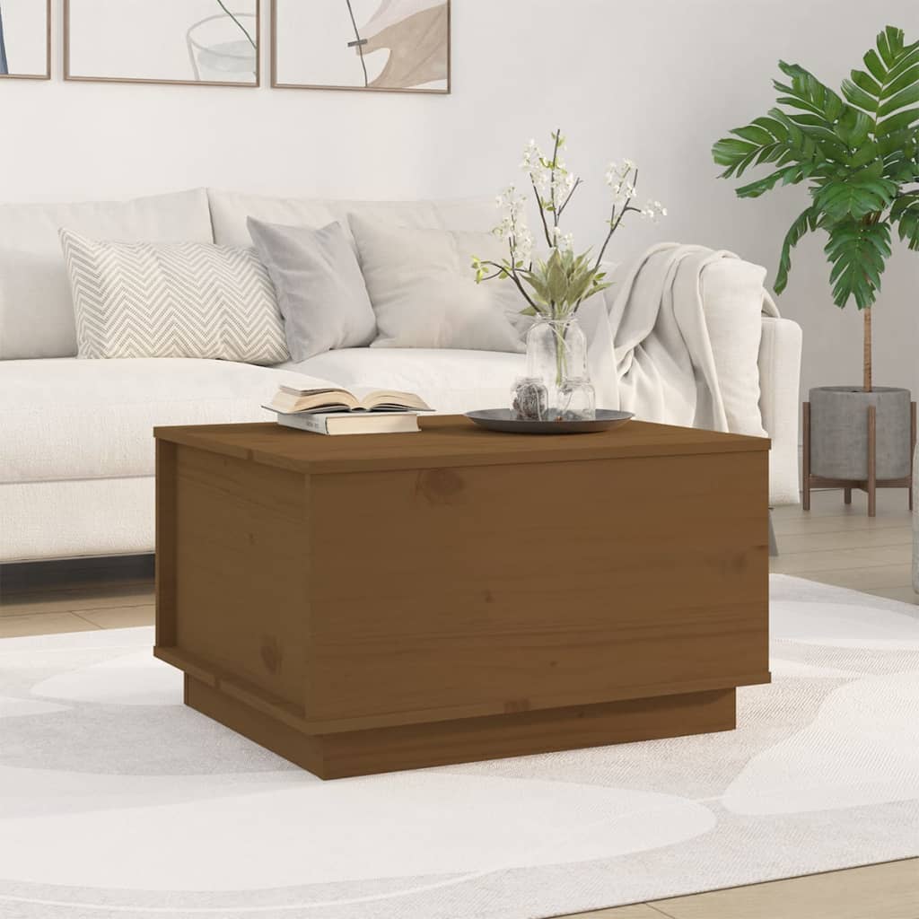 Couchtisch Honigbraun Kiefer Massivholz 60x50