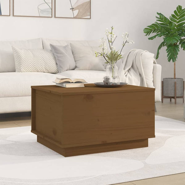 Couchtisch Honigbraun Kiefer Massivholz 60x50