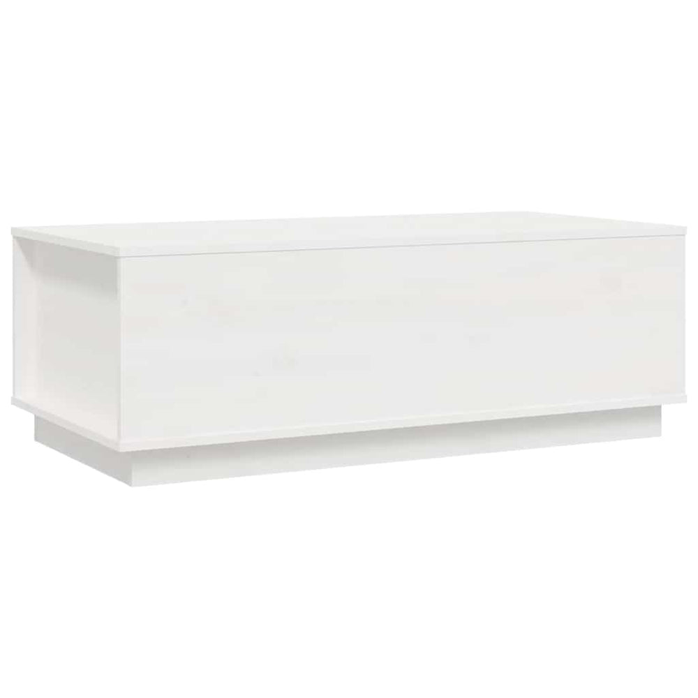 vidaXL Table basse Blanc 100x50x35 cm Pin massif